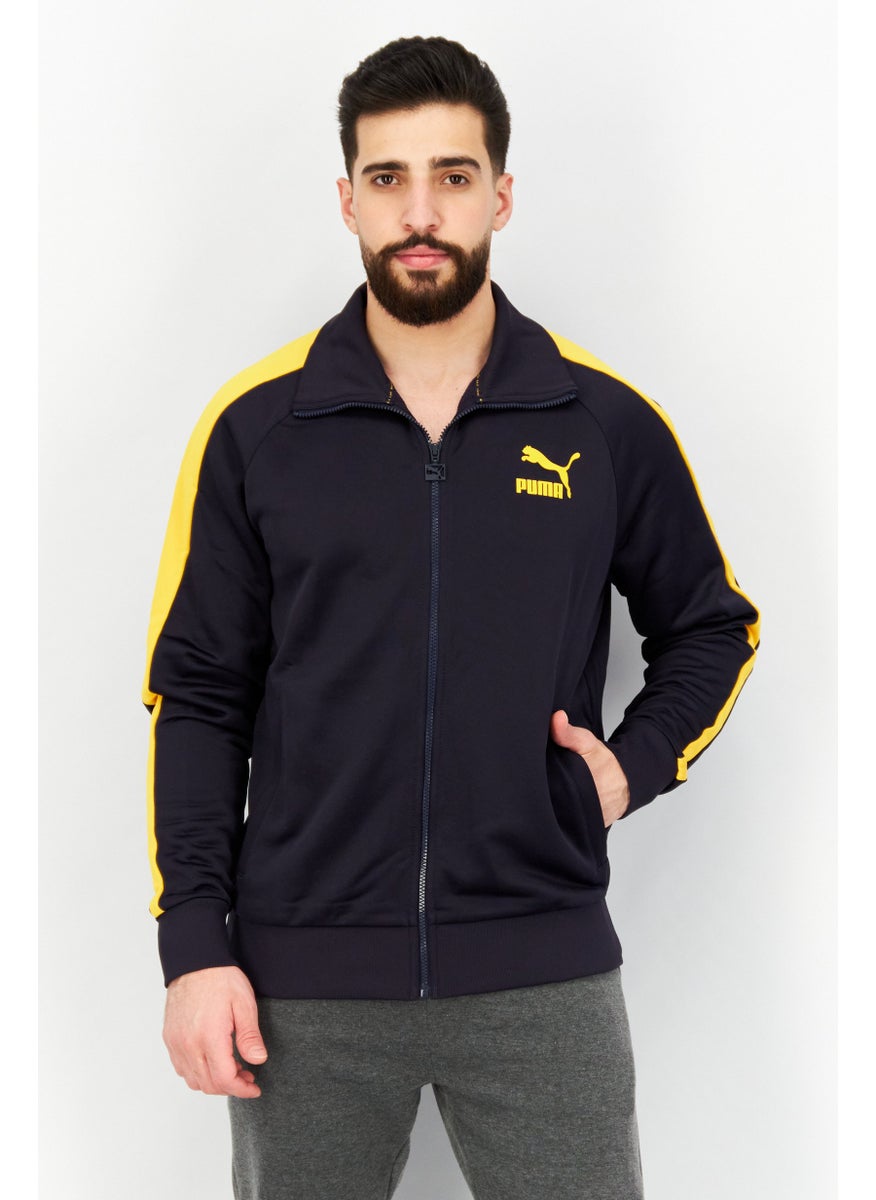 PUMA Men Sportswear Fit Long Sleeve Outdoor Track Jackets, Navy Blue Combo  - Image 1