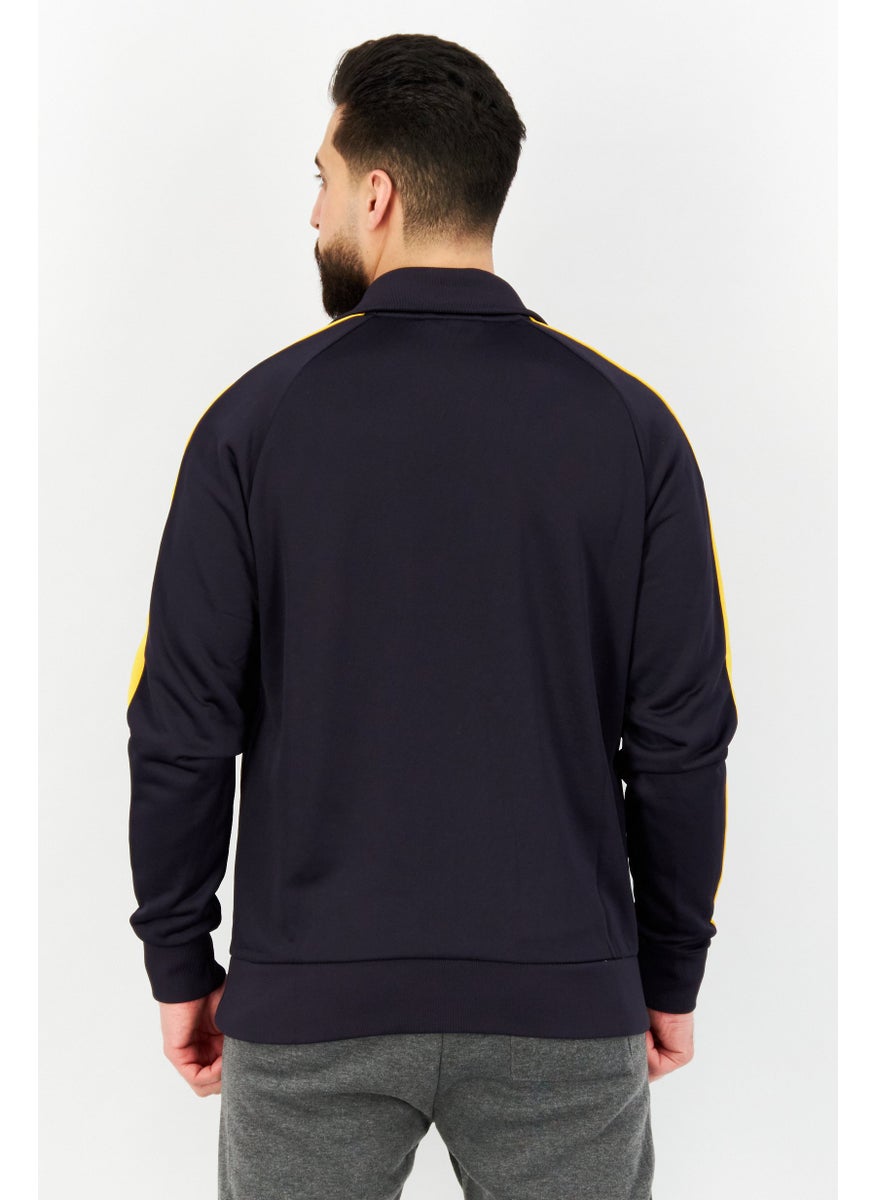 PUMA Men Sportswear Fit Long Sleeve Outdoor Track Jackets, Navy Blue Combo  - Image 3