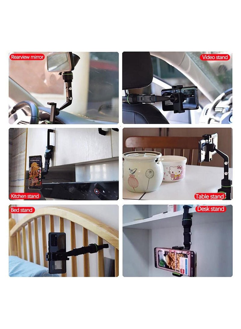 Multifunctional 360° Degree Rotatable Auto Rearview Mirror Phone Holder - Image 2