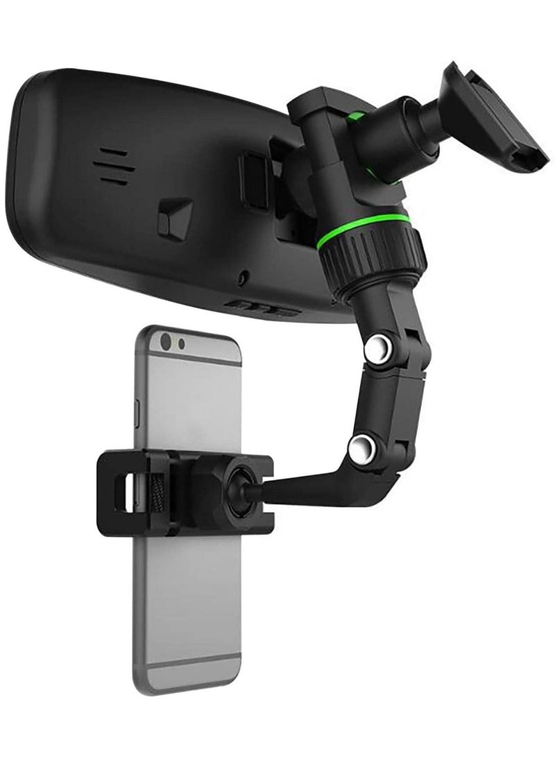 Multifunctional 360° Degree Rotatable Auto Rearview Mirror Phone Holder - Image 4