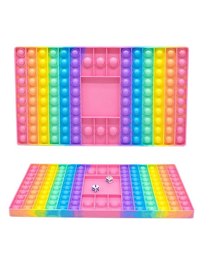 FunBlast Jumbo Pop Bubble Fidget Toys, Ludo Game Silicone Fidget Pop It with 2 Dices, Kids Toy Pop it Toys Set (Multicolor) - Image 1