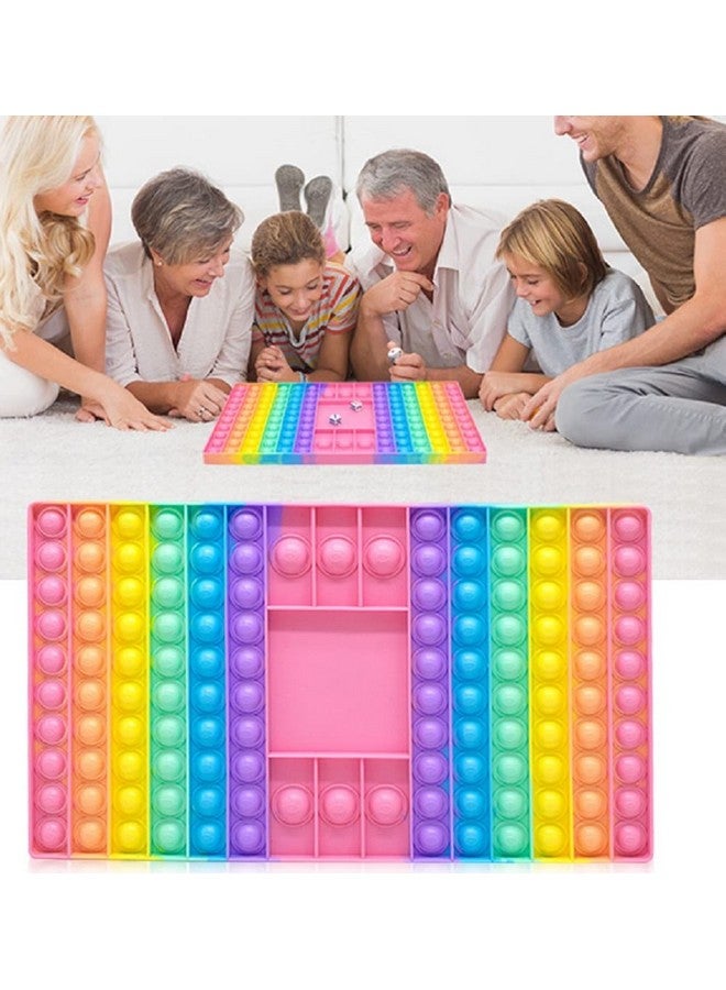 FunBlast Jumbo Pop Bubble Fidget Toys, Ludo Game Silicone Fidget Pop It with 2 Dices, Kids Toy Pop it Toys Set (Multicolor) - Image 4