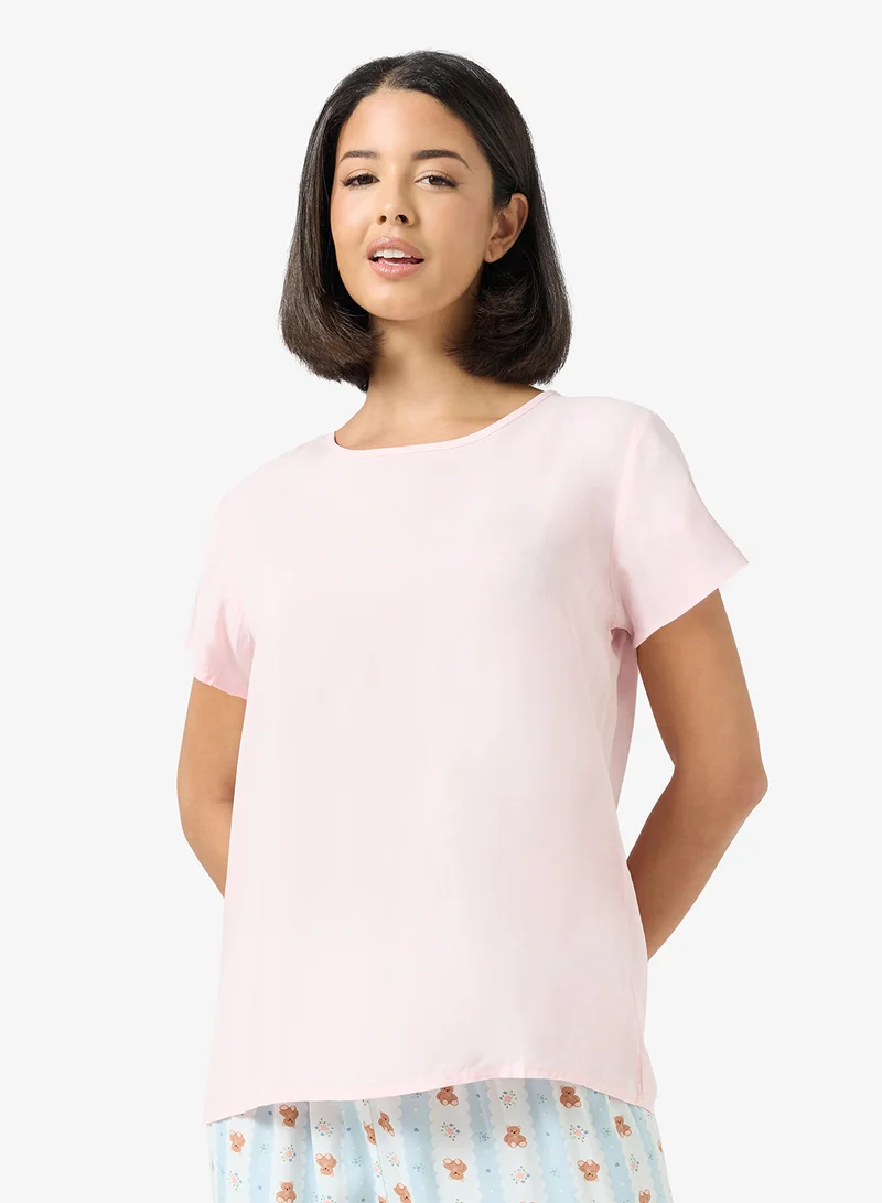 Ella  T-Shirt With Print Pant Pyjama Set for Women | Best Price UAE