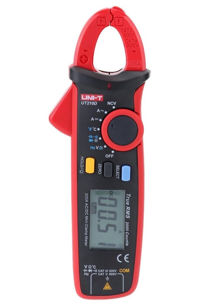 UNI-T UT210D Handheld Digital Mini Clamp Meter, True RMS Multimeter for AC/DC Current, Voltage, Resistance, and Capacitance - pzsku/ZE2727854430516A236FCZ/45/_/1700133195/aea0f195-4338-4c9a-b258-6c9458acdb9b