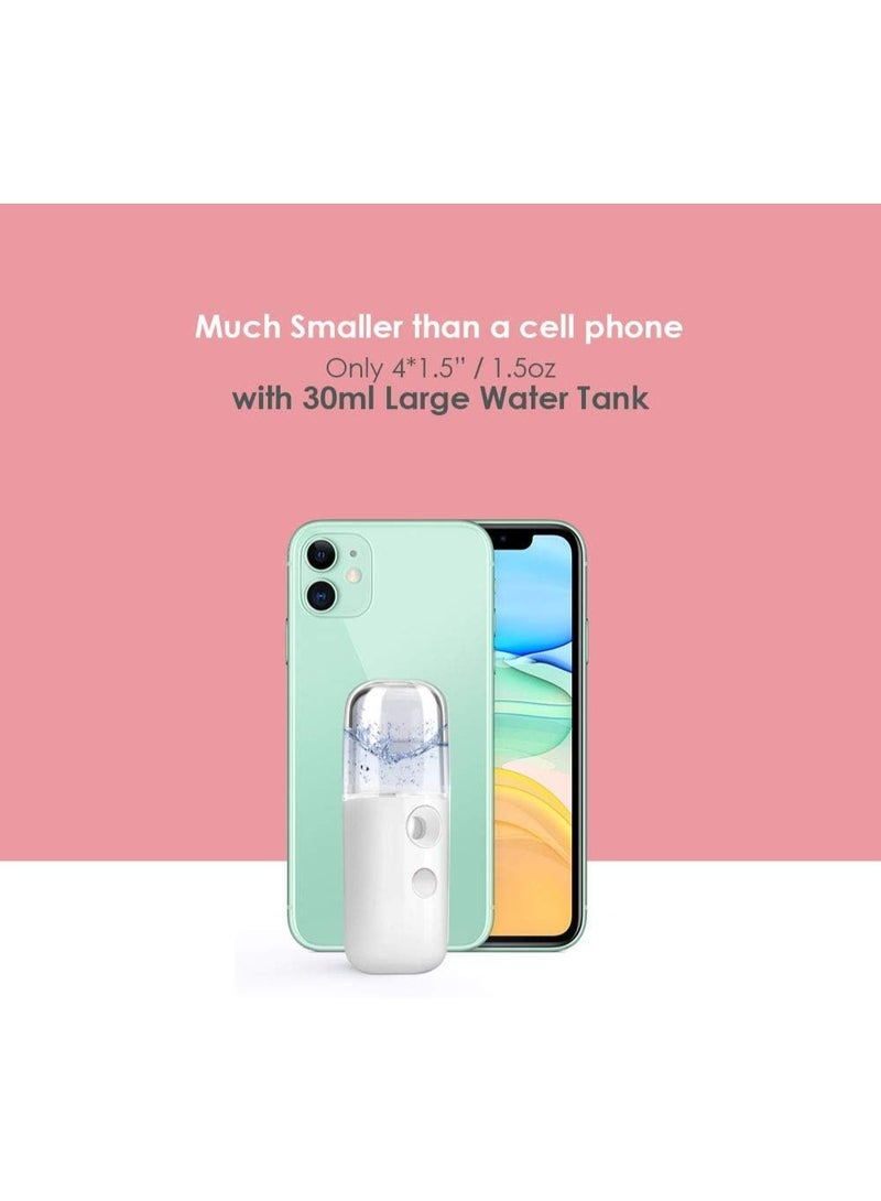 Nano Facial Mister – Portable Cool Mist Sprayer For Face Hydration & Makeup, USB Rechargeable Mini Steamer With 30ml Visual Water Tank, Moisturizing Spray For Skincare & Eyelash Extensions - Image 2