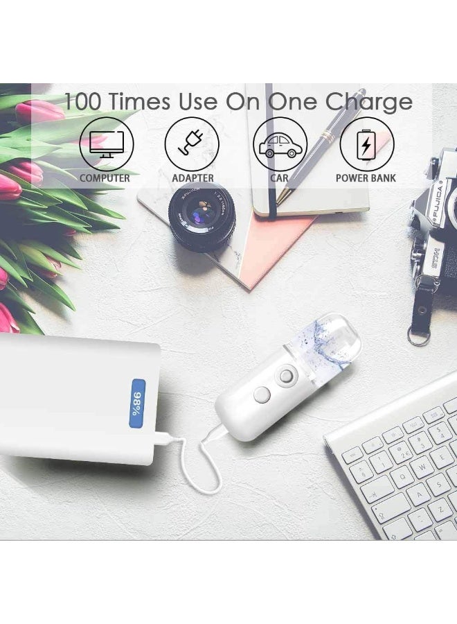 Nano Facial Mister – Portable Cool Mist Sprayer For Face Hydration & Makeup, USB Rechargeable Mini Steamer With 30ml Visual Water Tank, Moisturizing Spray For Skincare & Eyelash Extensions - Image 4