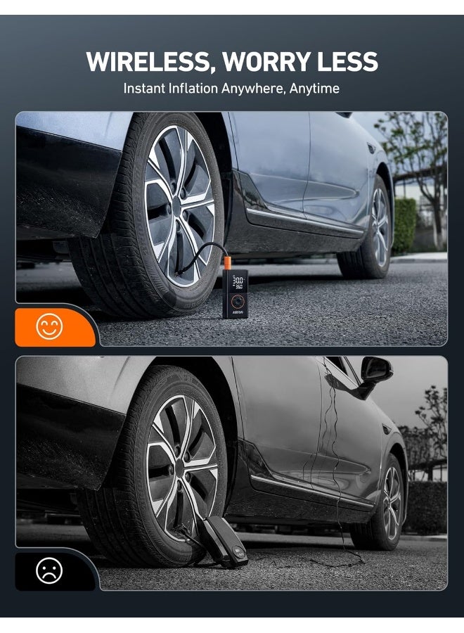 Cordless Air Pump with Digital Dual Display for Car, Bike, Motorcycle, Ball - Portable Tire Inflator with LED Light, 150 PSI, L7 Model - Image 2