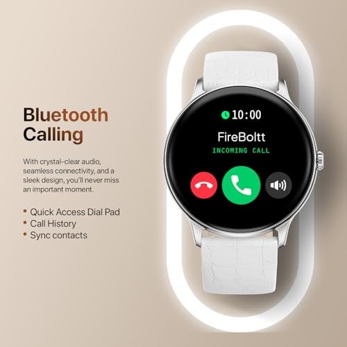 Fire-Boltt Phoenix Pro Classic Round Bluetooth Calling Smart Watch, 1.39”HD Display,AI Outfit Watch Face, 2 Looks in 1 Watch, Extra Straps at ₹99, 120+ Sports Modes, Smartwatch for Women (White) - Image 5