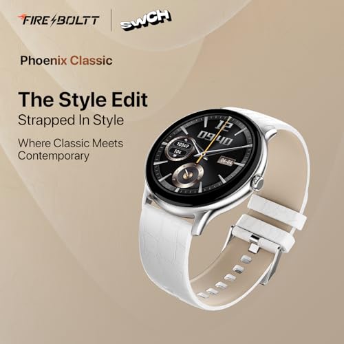 Fire-Boltt Phoenix Pro Classic Round Bluetooth Calling Smart Watch, 1.39”HD Display,AI Outfit Watch Face, 2 Looks in 1 Watch, Extra Straps at ₹99, 120+ Sports Modes, Smartwatch for Women (White) - Image 2