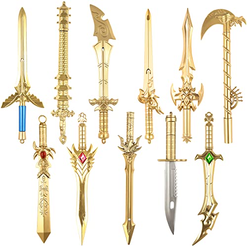 Moodaily 24-Piece Ancient Sword Shape Gel Ink Pens Set - Fun Novelty Pens in Black Ink Cool Sword Plastic Gel Ink Cool Pens for Christmas Birthday Party Presents and Office Writing Supplies - Image 1