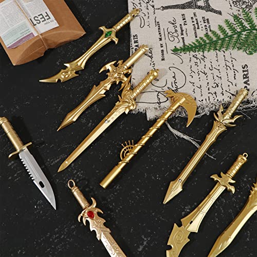 Moodaily 24-Piece Ancient Sword Shape Gel Ink Pens Set - Fun Novelty Pens in Black Ink Cool Sword Plastic Gel Ink Cool Pens for Christmas Birthday Party Presents and Office Writing Supplies - Image 5