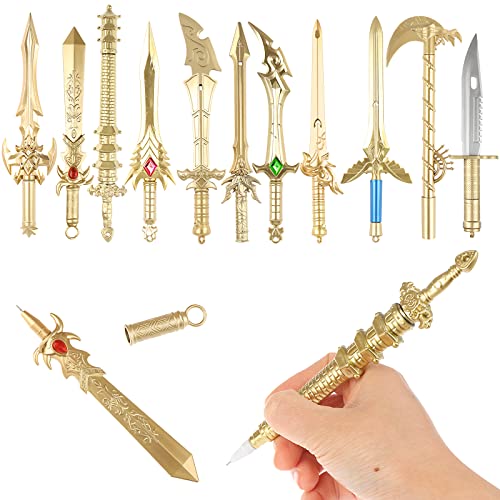 Moodaily 24-Piece Ancient Sword Shape Gel Ink Pens Set - Fun Novelty Pens in Black Ink Cool Sword Plastic Gel Ink Cool Pens for Christmas Birthday Party Presents and Office Writing Supplies - Image 2