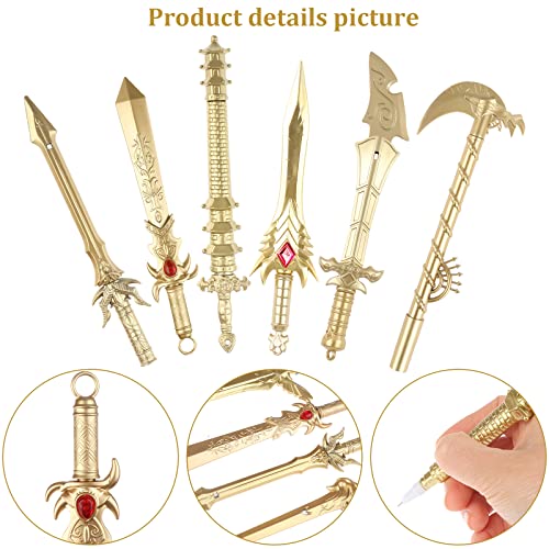 Moodaily 24-Piece Ancient Sword Shape Gel Ink Pens Set - Fun Novelty Pens in Black Ink Cool Sword Plastic Gel Ink Cool Pens for Christmas Birthday Party Presents and Office Writing Supplies - Image 4