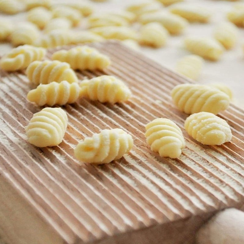 Cuisinox Wooden Gnocchi and Cavatelli Pasta Board, Beachwood, 8" x 1" - Image 3