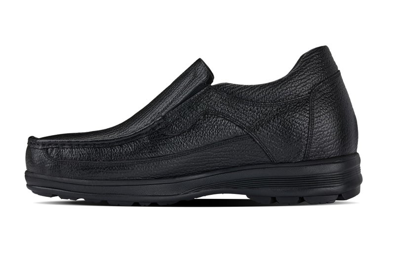 CALTO Men's Invisible Height Increasing Elevator Shoes - Black Premium Leather Slip-on Lightweight Casual Loafers - 3 Inches Taller - G1825 - Size 9 D(M) US - Image 3