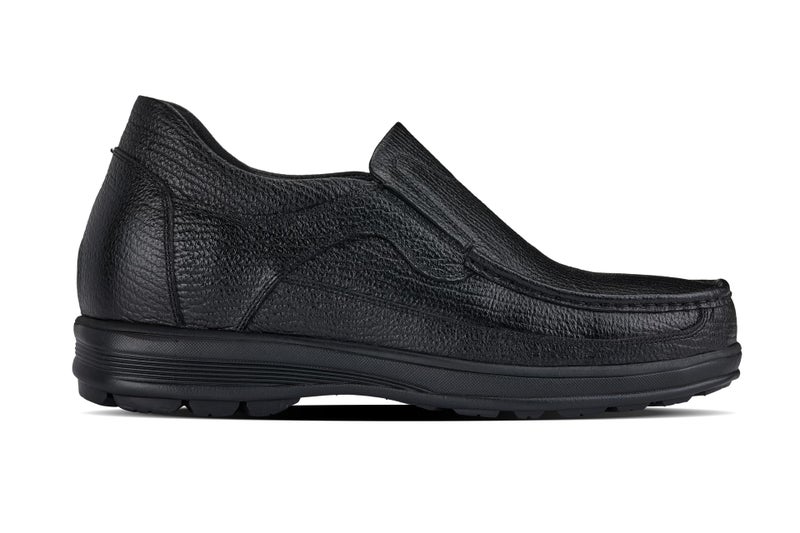 CALTO Men's Invisible Height Increasing Elevator Shoes - Black Premium Leather Slip-on Lightweight Casual Loafers - 3 Inches Taller - G1825 - Size 9 D(M) US - Image 2