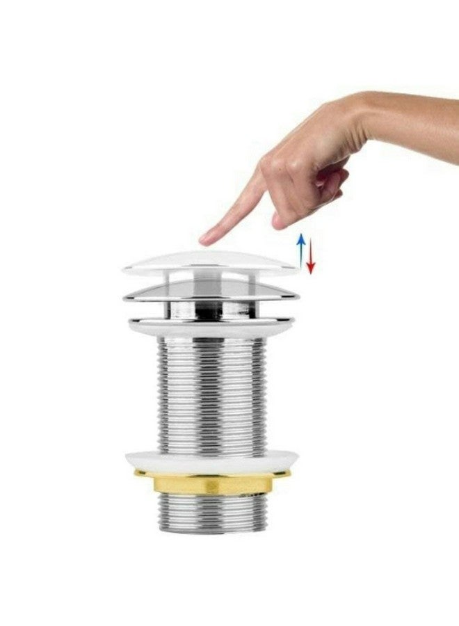 KKD® Heavy Quality Full Brass Pop Up Full Thread Waste Coupling 32 MM (5", Silver) - Image 4