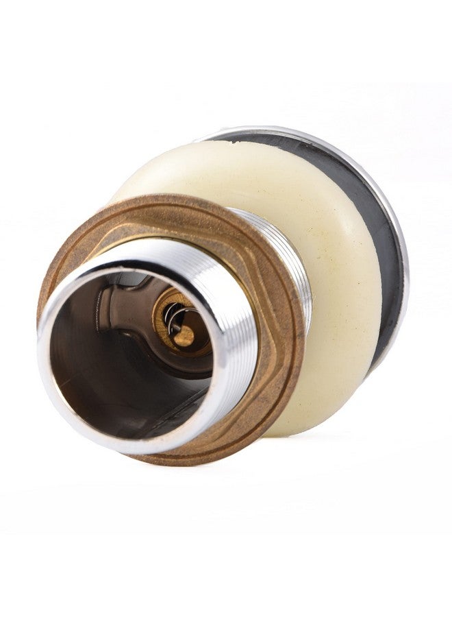 KKD® Heavy Quality Full Brass Pop Up Full Thread Waste Coupling 32 MM (5", Silver) - Image 3