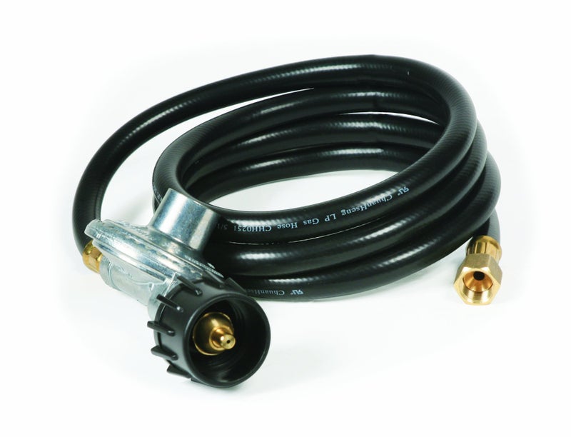Camco Camper/RV Low Pressure Gas Regulator w/ 6’ Hose | Features Excess Flow & Thermal Protection | Type-1 Acme Connection & 3/8” Female Flare Swivel Nut | Rated for 70,000 BTUs/Hour (57703) - Image 4