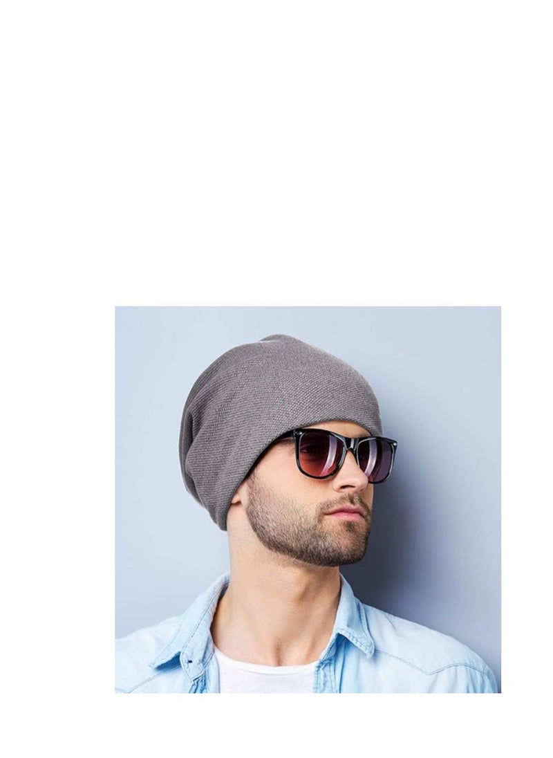 SYOSI - Mens Slouchy Beanie Hats, Winter Hats for Men and Women, Slouchy Knit Beanie Hat Winter Warm Oversized Skull Cap for Men Women 2 Pcs - Image 1