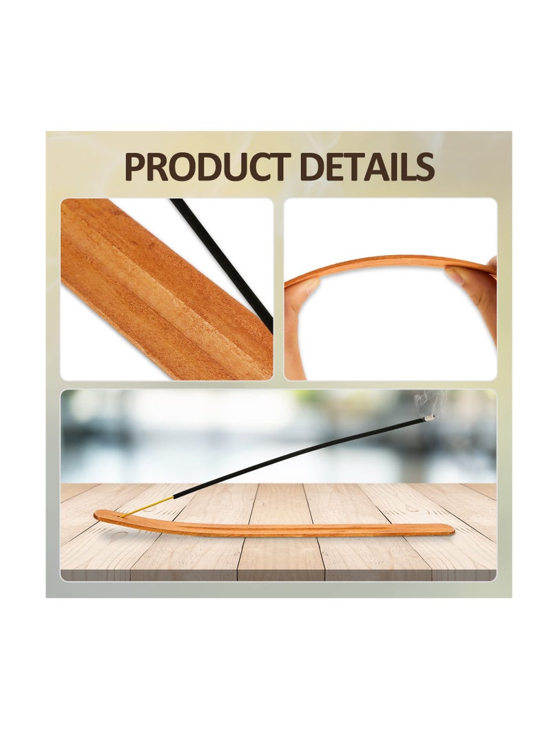 SOLARAE Wooden Incense Stick Holder, 12 Pcs Incense Burner Holder fits Most Incense Sticks, Modern Incense Sticks Decor, Wood Incense Burner Ash Holder Incense Trays, for Sticks Home Yoga - Image 3