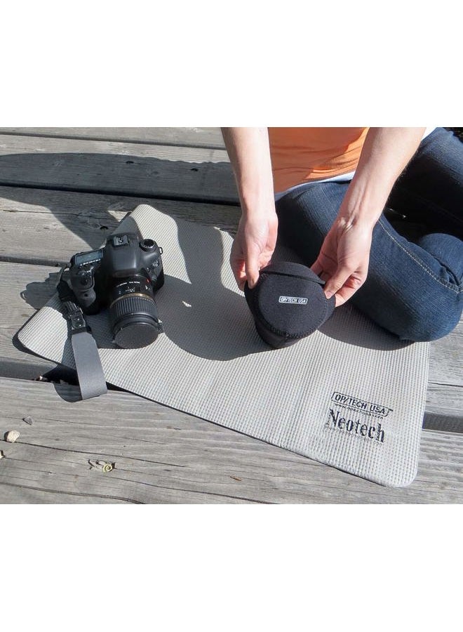OP/TECH USA 7801054 Fold-Over Neoprene Lens Pouch – Durable Camera Lens Case with No-Lose Lid – 304 (Black) - Image 2