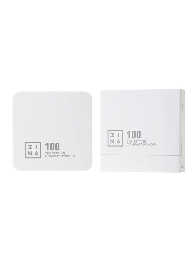 3INA MAKEUP - Vegan - Cruelty Free - The Setting Compact Powder 100 - White - Fixes and Sets Makeup - Mineral Powder - Long Lasting - Mattifying Effect - Absorbs Extra Oilness - Natural Finish - Image 3