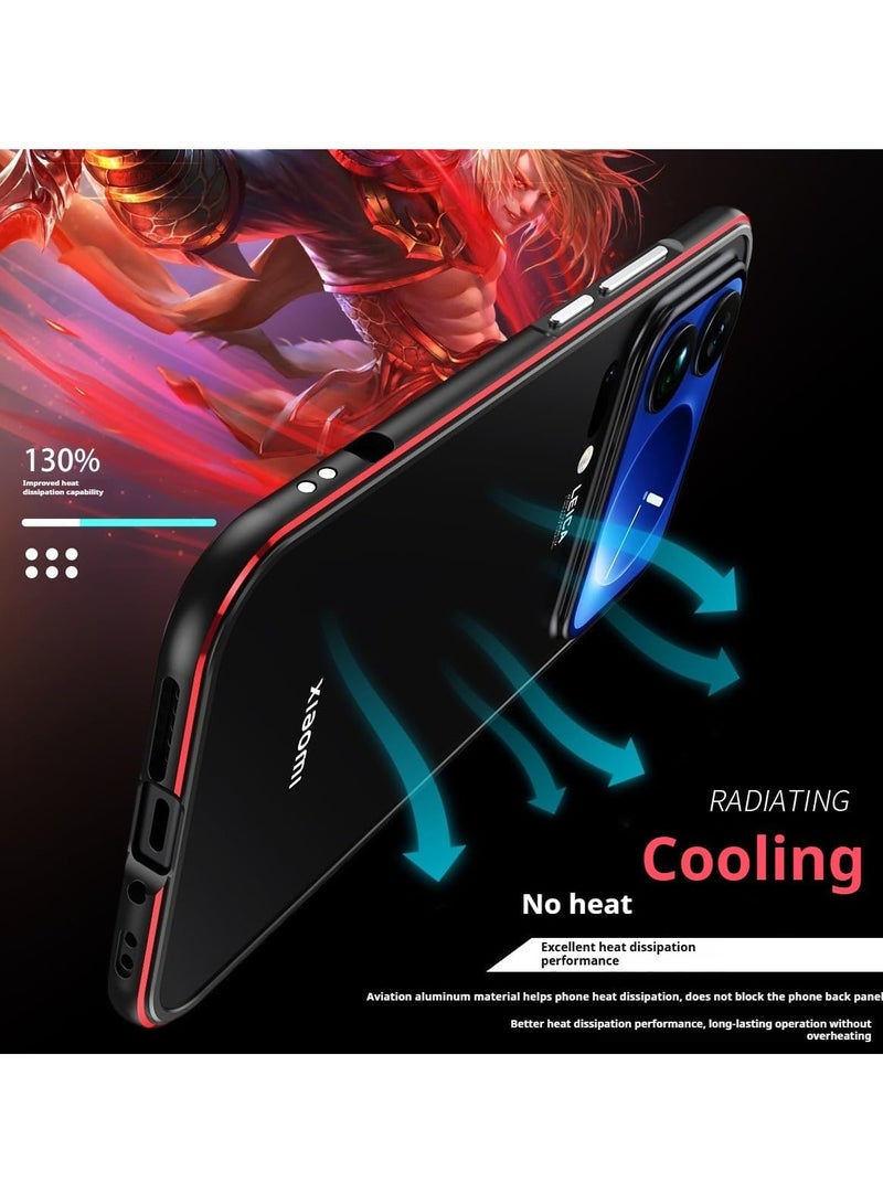 عام Metal Bumper Frame Case Compatible with Xiaomi 17 Pro Max, Deluxe Premium Aluminium Alloy Shockproof Bumper Frame - Image 2