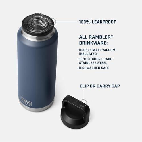 YETI Rambler 46 oz Bottle, Leakproof, Vacuum Insulated, Stainless Steel with Chug Cap, Ridgeline - Image 2