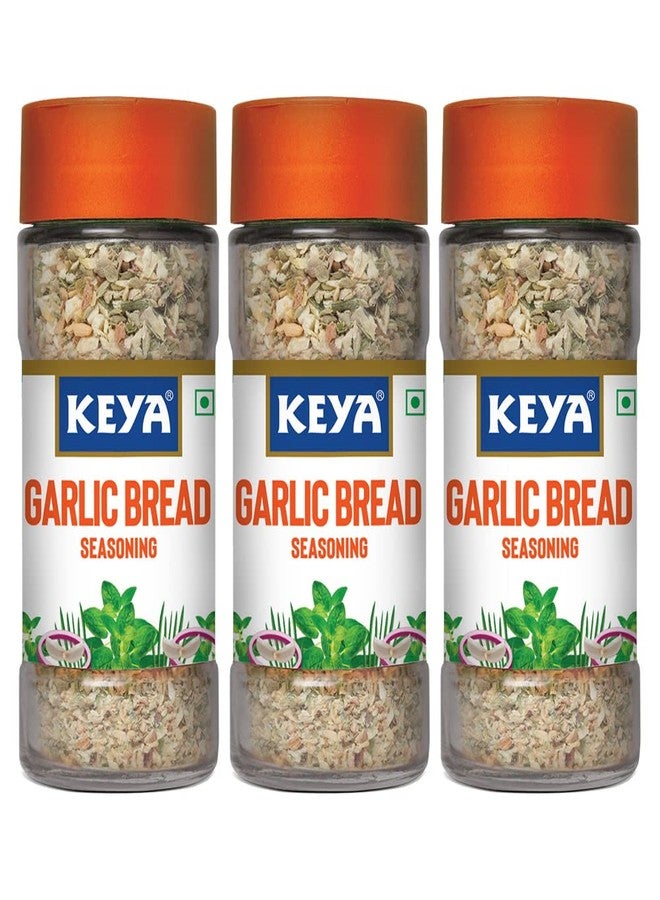 Keya Garlic Bread Seasoning |All Natural & Healthy Spice Blend| Glass Bottle | Premium Seasoning and Spices I No Preservatives | 50g | Pack of 3 - Image 1