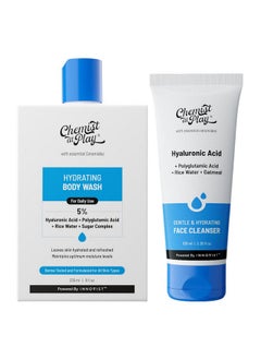 Chemist at Play Hydrating Body Wash | With 5% Hyaluronic Acid Bodywash For Intense Hydration | Reduces Flakes & Itchiness 236Ml + Gentle & Hydrating Face Cleanser | Hydrates Dull & Dry Skin 100Ml  - Image 1