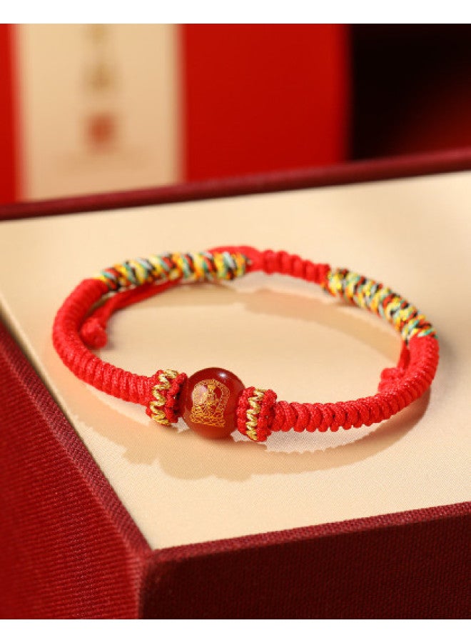 Goddess Renewal】 Zodiac Peace Red String Braided Bracelet For Men And Women, Couple Gift For Girlfriend - Image 1