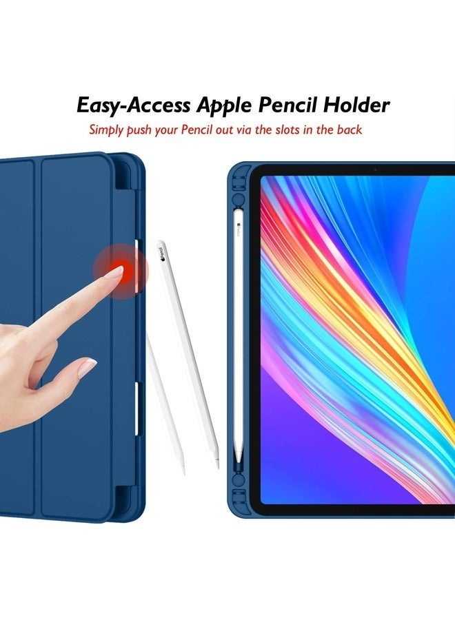 Raxoom Navy Blue Smart Case for iPad Pro 11-Inch (2022/2021) â€“ Trifold Stand with Pencil Holder, Soft TPU Back, Auto Wake/Sleep, and 2nd Gen Pencil Charging Support - Image 4