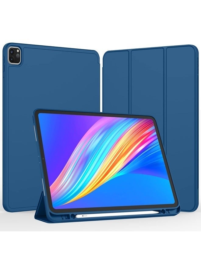 Raxoom Navy Blue Smart Case for iPad Pro 11-Inch (2022/2021) â€“ Trifold Stand with Pencil Holder, Soft TPU Back, Auto Wake/Sleep, and 2nd Gen Pencil Charging Support - Image 2