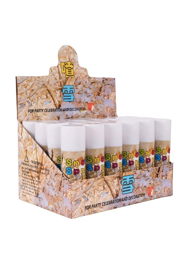 White Snow Spray - 24 PCS Pack - Party Spray - For Birthdays, Eid, Functions, National Day, All Kinds of Celebrations -  Realistic Vanishing Snow Effect - Image 5