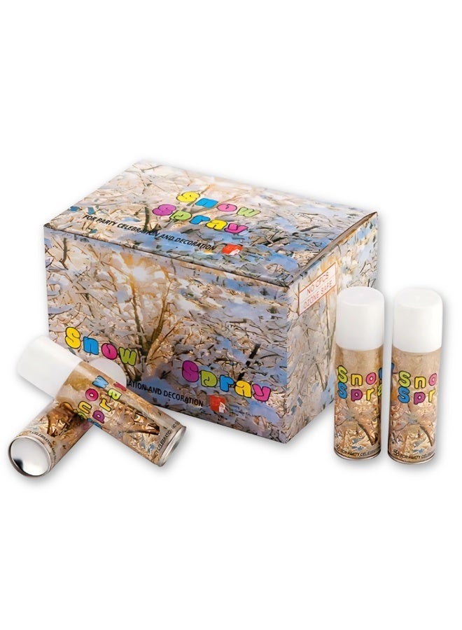 White Snow Spray - 24 PCS Pack - Party Spray - For Birthdays, Eid, Functions, National Day, All Kinds of Celebrations -  Realistic Vanishing Snow Effect - Image 1