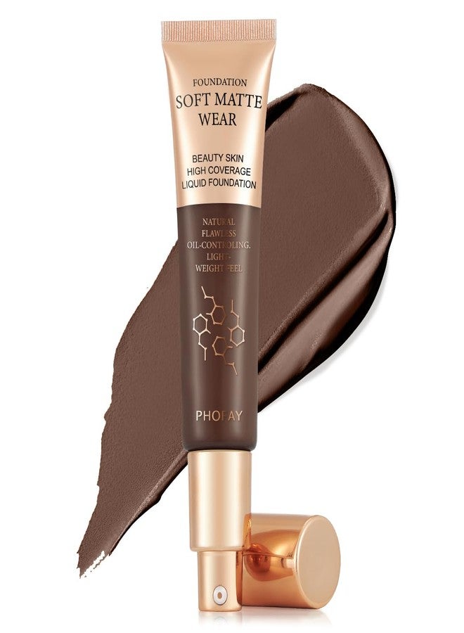 PHOFAY Liquid Foundation 30ml / 1.01 fl oz - Lightweight, Oil-Control & Breathable Formula, Radiant Sheer Finish, 10 Shades for All Skin Tones, Natural Everyday Wear (10#) - Image 1