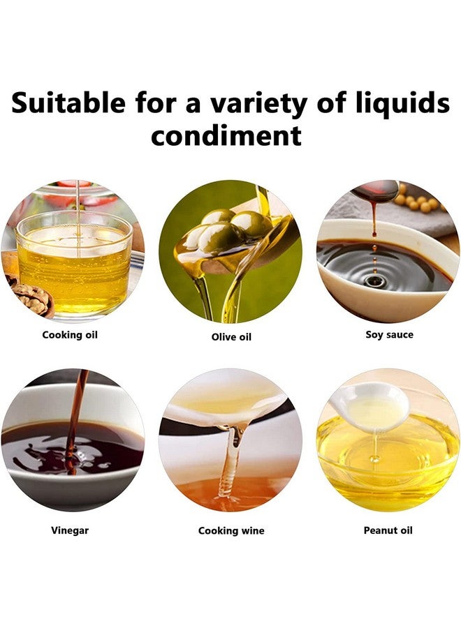 STORE 2508 Store2508 Cooking Oil Bottles 500ml Oil Dispenser Set Wide Neck Easy to Fill and Clean Leak proof Glass Oil and Vinegar Measuring Cruet for Kitchen (Pack of 2) - Image 3