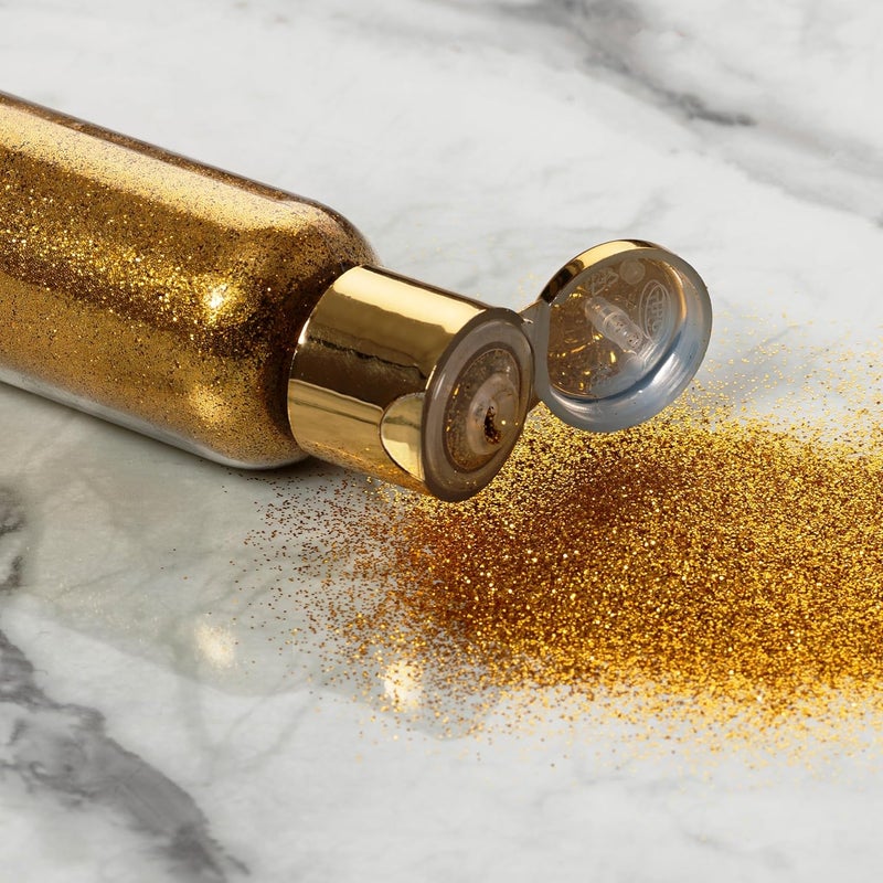 Mahir Glitter MAHIR GLITTER Supreme Golden ECO Friendly Glitter 30 GM JAR  - Image 3