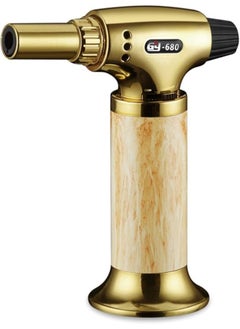 Generic Culinary Torch Lighter, Refillable Flamethrower Kitchen Cooking Torch, with Adjustable Flame Safety Lock for BBQ Crafts Baking Brulee Creme DIY Soldering (A)  - Image 1