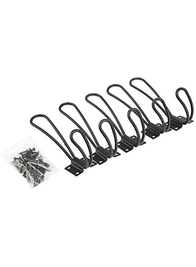 Duty Double Coat Hooks , Coat Hooks , Heavy Duty Decorative Black Wall Hooks for Mudroom , Hat Rack , Purse Hooks Cast Iron Decorative ?Black Hooks (black) , Coat Hooks , Duty Double Coat Hooks , He  - Image 1