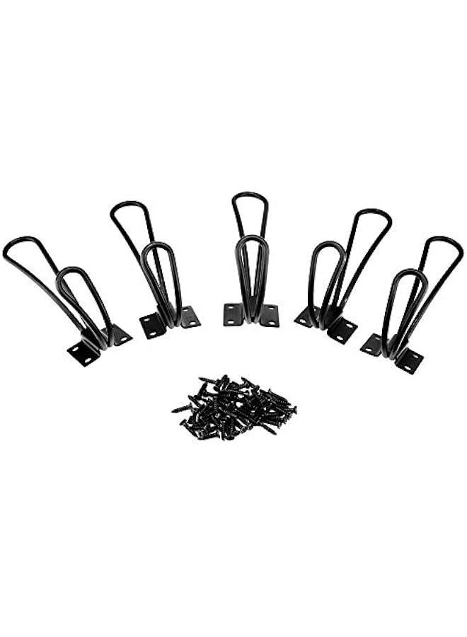 Duty Double Coat Hooks , Coat Hooks , Heavy Duty Decorative Black Wall Hooks for Mudroom , Hat Rack , Purse Hooks Cast Iron Decorative ?Black Hooks (black) , Coat Hooks , Duty Double Coat Hooks , He  - Image 3