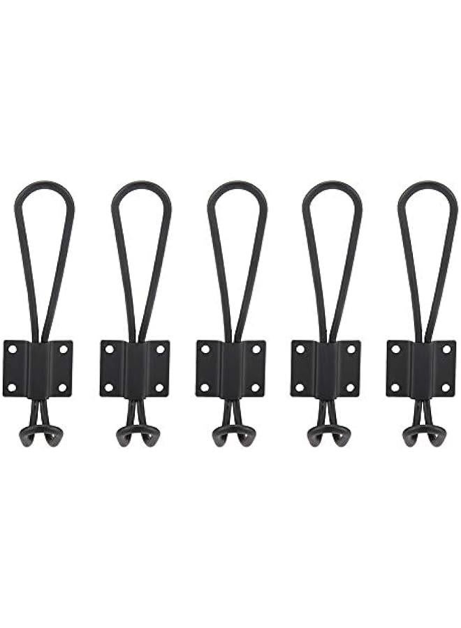 Duty Double Coat Hooks , Coat Hooks , Heavy Duty Decorative Black Wall Hooks for Mudroom , Hat Rack , Purse Hooks Cast Iron Decorative ?Black Hooks (black) , Coat Hooks , Duty Double Coat Hooks , He  - Image 4