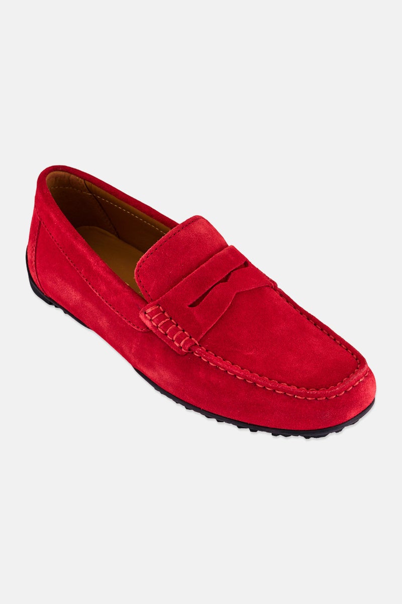 GEOX Men U Kosmopois Slip On Loafers, Red - Image 1