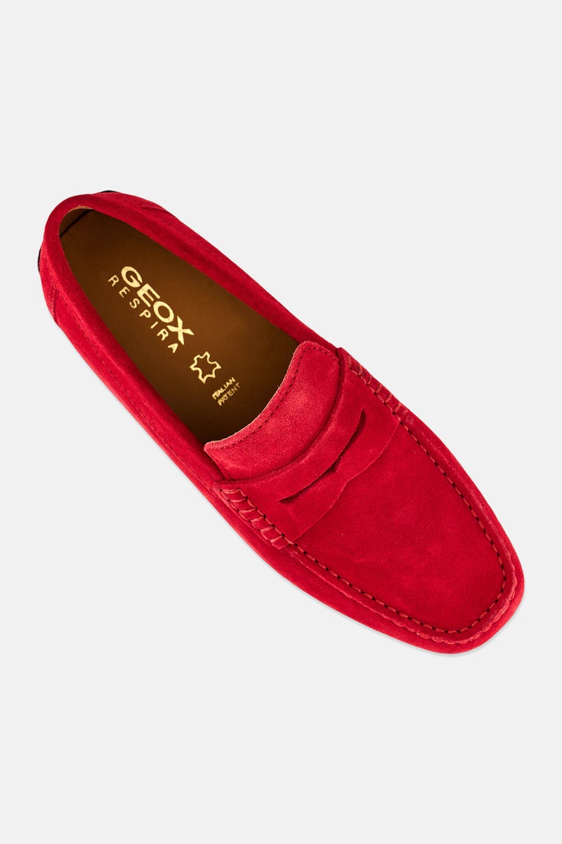 GEOX Men U Kosmopois Slip On Loafers, Red - Image 4