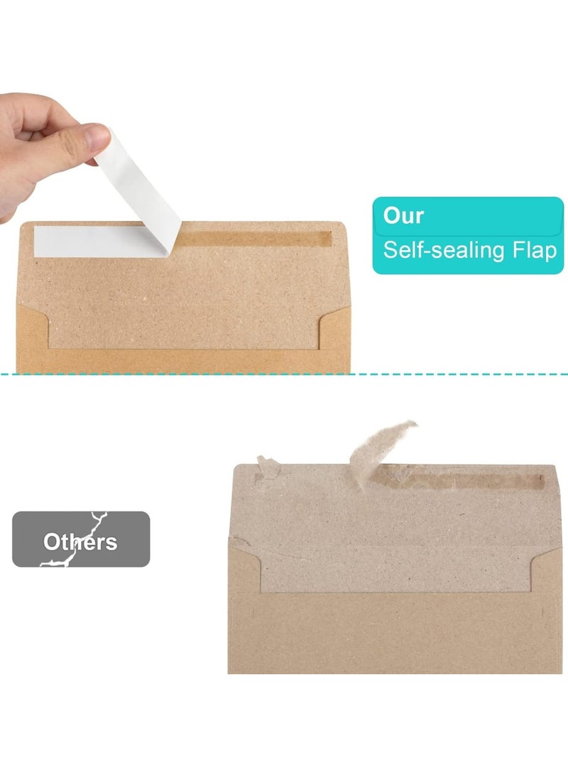 Zikra 50Pcs Brown Kraft Envelopes, 5x7 Envelopes for Invitations, A7 Invitation Envelopes, Card Envelopes, for Personalize Gift Cards, Wedding, Baby Shower, Birthday Party - Image 2