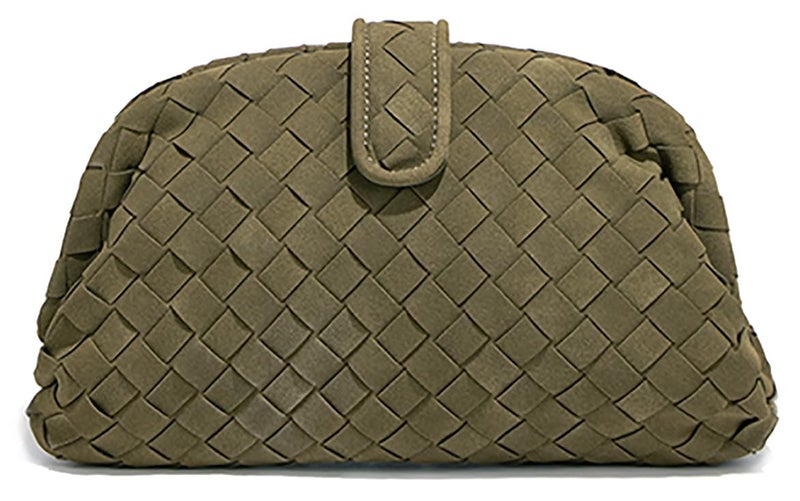 Molodo Suede Woven Bags for Women Shoulder Bag Handwoven Crossbody Bag Satchel Woven Purses - Image 1