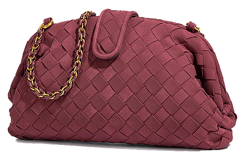 Molodo Suede Woven Bags for Women Shoulder Bag Handwoven Crossbody Bag Satchel Woven Purses - Image 3
