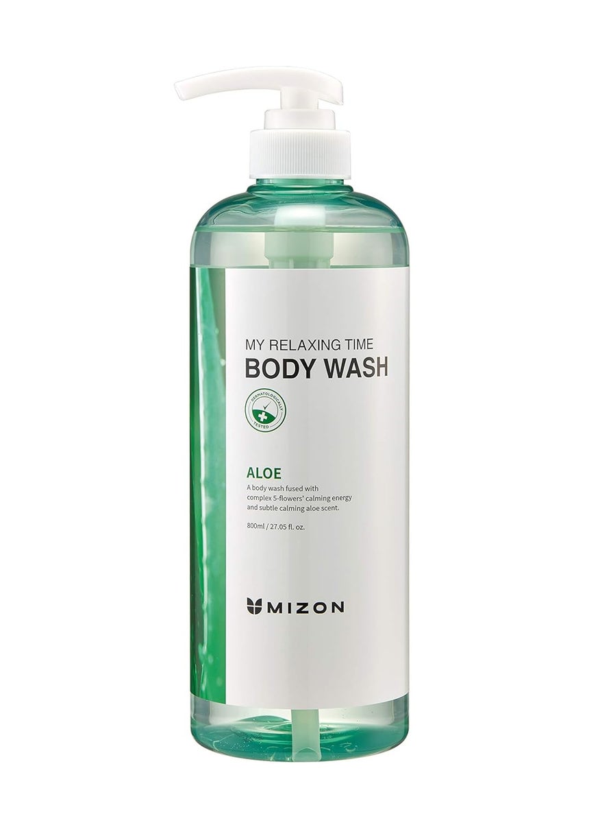 MIZON - MIZON ALOE Body Wash Nourish Moisture Soft Skin Soothe Skin LongLasting Nourishment Deep Moisture 27 oz - Image 1