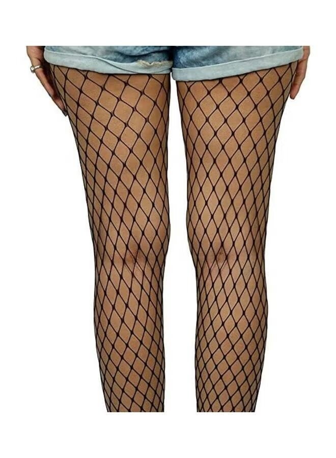 High Waist Pantyhose Tights Fishnet Stockings Black - Image 2
